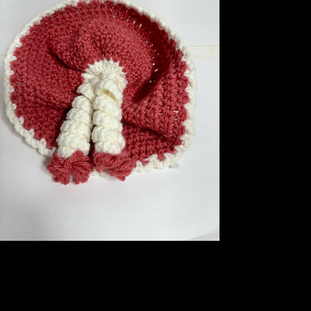 Handmade crochet bunny rabbit. Adorable rabbit wearing a flouncy pink dress. - Picture 7 of 9